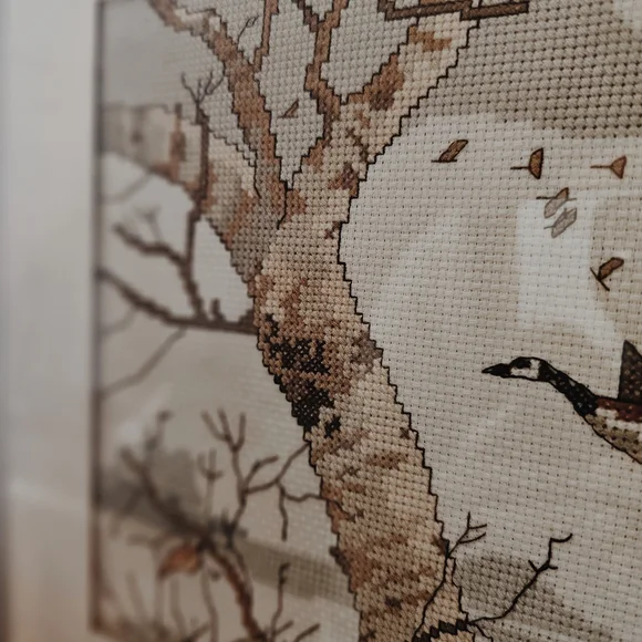 Vintage Cross-Stitch 1984 Canadian Geese Kit By Bernat - Picture 4 of 6